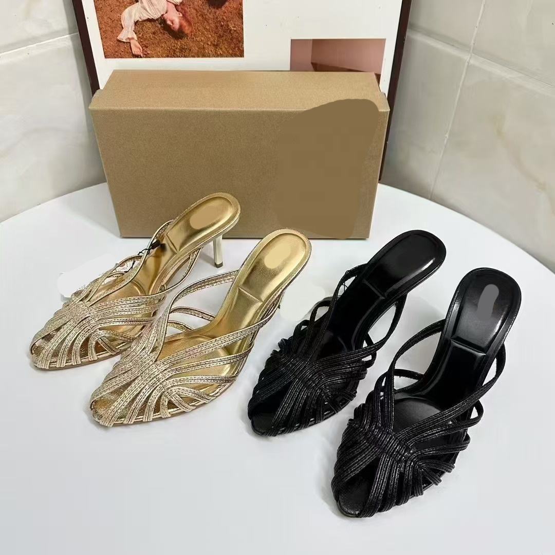 High Heels Summer Women Roman Sandals Casual Elegant Stiletto Breathable Hollow Design Female Party Mules Shoes - Natalia Home Fashion