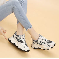 Comfortable Mesh Upper Thick Bottom Women Shoes Fashionable Women's Sport Shoes Breathable Lightweight Slip-Resistant