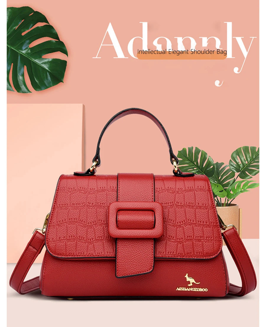 Large Capacity Casual Tote Bag Leather Shoulder Crossbody Bags for Women Designer Handbag