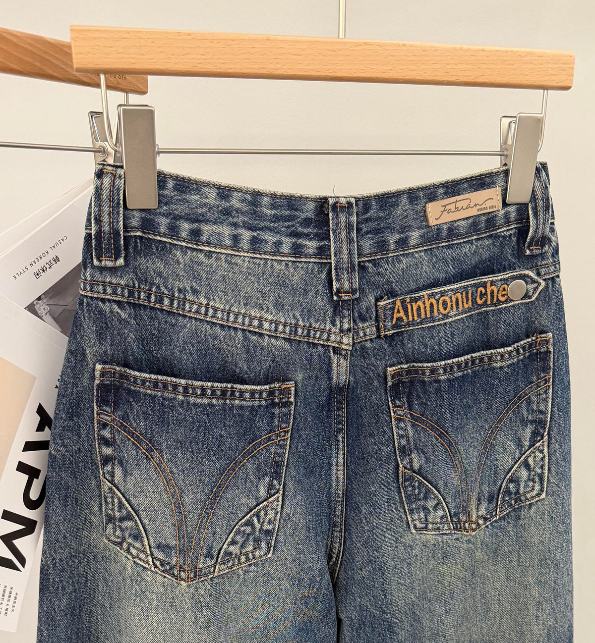 Irregular Hole Vintage Jeans Women Distressed Washed Wide Leg Loose Denim Pants Natalia Home Fashion    Natalia Home Fashion