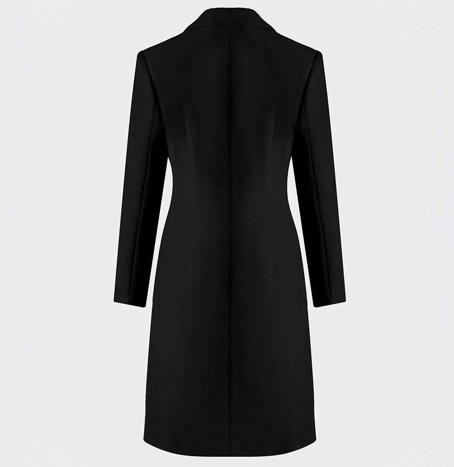 Women's Elegant Long coat Design Solid Color Suit Jacket, Elevated Fashion Feminine Fine Fabric Business Casual Natalia Home Fashion    Natalia Home Fashion