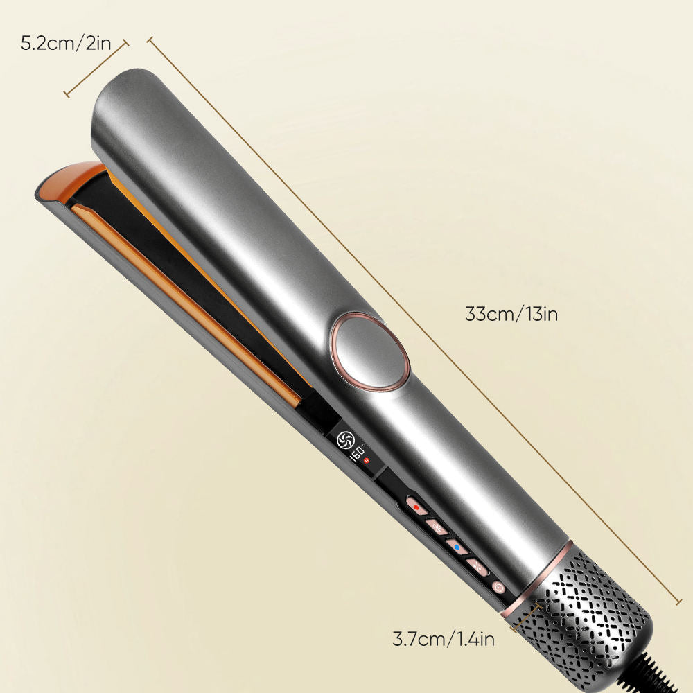 2-in-1 High Speed Ceramic Hot Airflow Hair Straightener Blow Dryer LED Display Electric Wet-to-Dry Natalia Home Fashion    Natalia Home Fashion