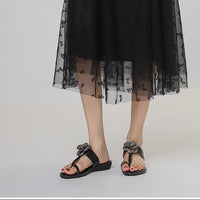 Women's Sandals Summer Slippers Casual Beach Footwear Water Diamond open Toe  Flats