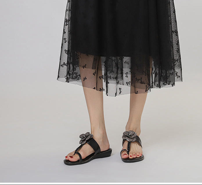 Women's Sandals Summer Slippers Casual Beach Footwear Water Diamond open Toe  Flats