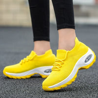 Lightweight Elastic Casual Women's Shoes Increased Height Slip-On Shake Shoes Breathable Comfortable