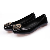 Women's Flats Shallow Work Shoes Soft Sole Non Slip Women Casual Shoes Patent Leather Breathable Women Shoes Summer