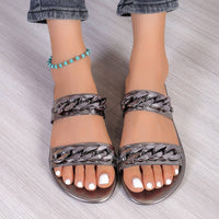 Women Slippers Summer Fashion Gold Sexy Elegant Flat Sandals Women Sandals Lightweight Comfortable Women Slippers Slides Natalia Home Fashion    Natalia Home Fashion