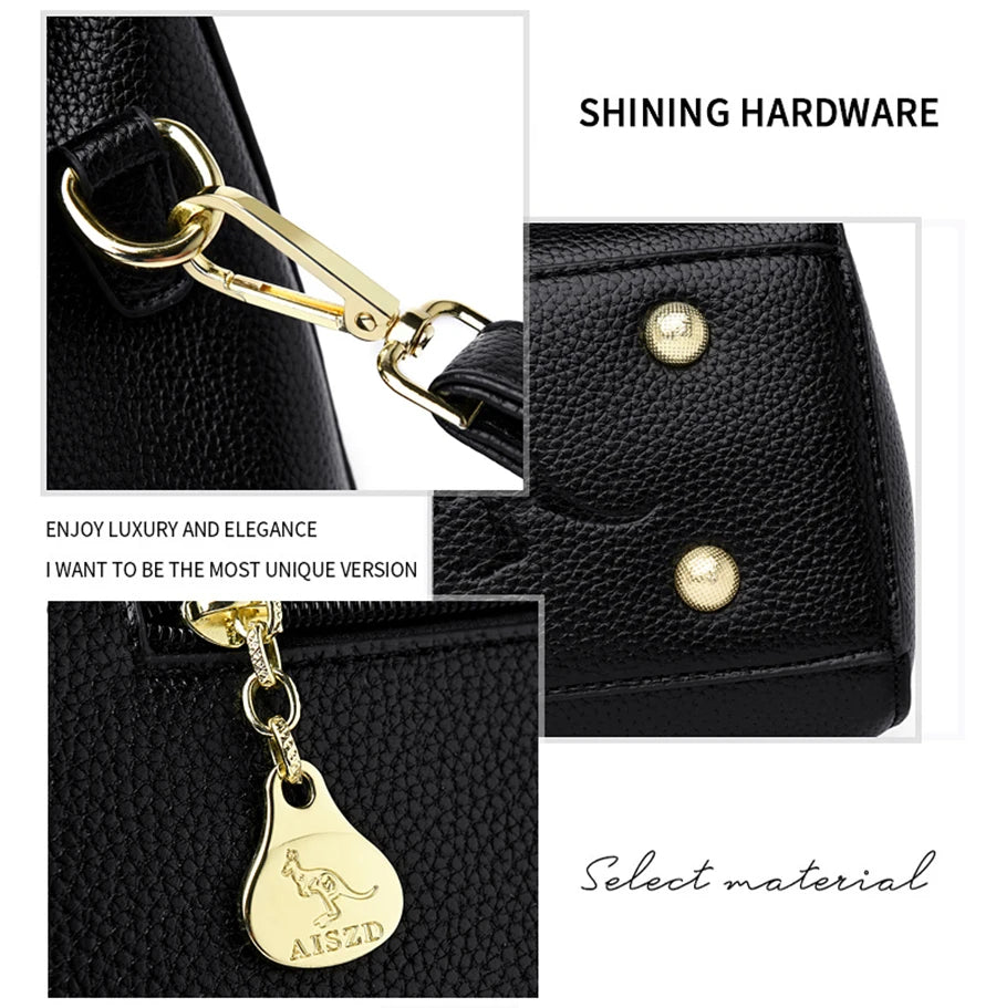 Large Capacity Casual Tote Bag Leather Shoulder Crossbody Bags for Women Designer Handbag