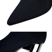 Sexy Slim Over-the-Knee High Heel Knee High Boots Women Long Boots Metal Heel Shoes