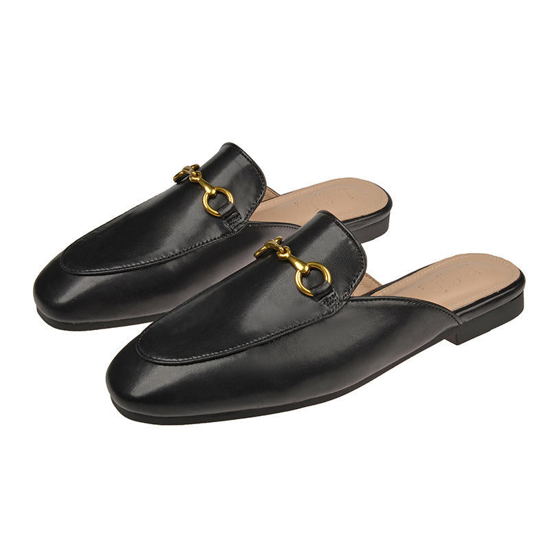 Fashion Pointed Toe Half Slippers Women Flat Shoes Ladies Slides Outside Mules Designer Sandals Summer Sandal Natalia Home Fashion    Natalia Home Fashion