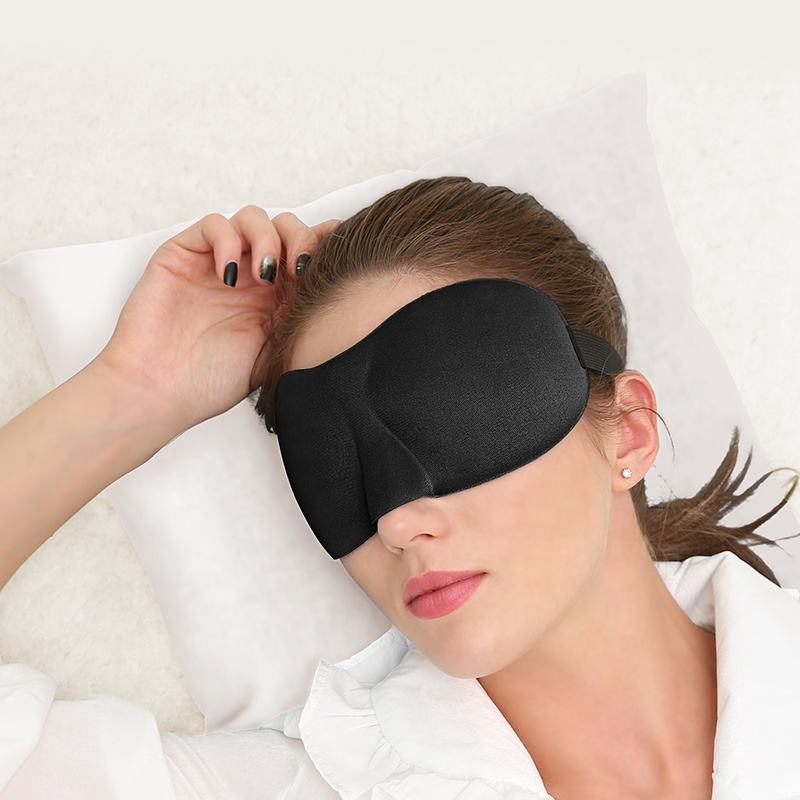 Sleep Mask 3D Contoured Blackout Eye Mask for Sleeping with Adjustable Strap Soft Night Blindfold Eye Shades for Naps