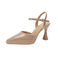 High Heels Sandals Women Fashion Solid Color Heels Sandals Pointed Toe Stiletto Ladies Commuting Single Shoes