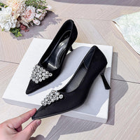 Style High-Grade French High Heels Fashion Rhinestone Wedding Shoes Bridal Shoes