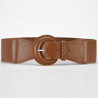 Women Stretchy Wide Waist Belt Ladies Elastic Dress Cummerbund with Pin Buckle Stretch Fashion Cinch Belts