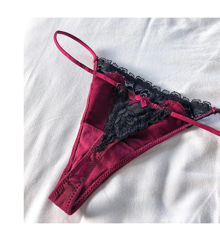 Lace Girls G string Sexy Panties Women Underwear Briefs Hollow Out Thong High Quality Seamless Underpants Lingerie Intimates