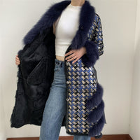 Soft Warm Luxury Wool Double Sided Sheepskin Fur Jacket Winter Women Genuine Sheep Shearling Leather Trench Coat Natalia Home Fashion    Natalia Home Fashion