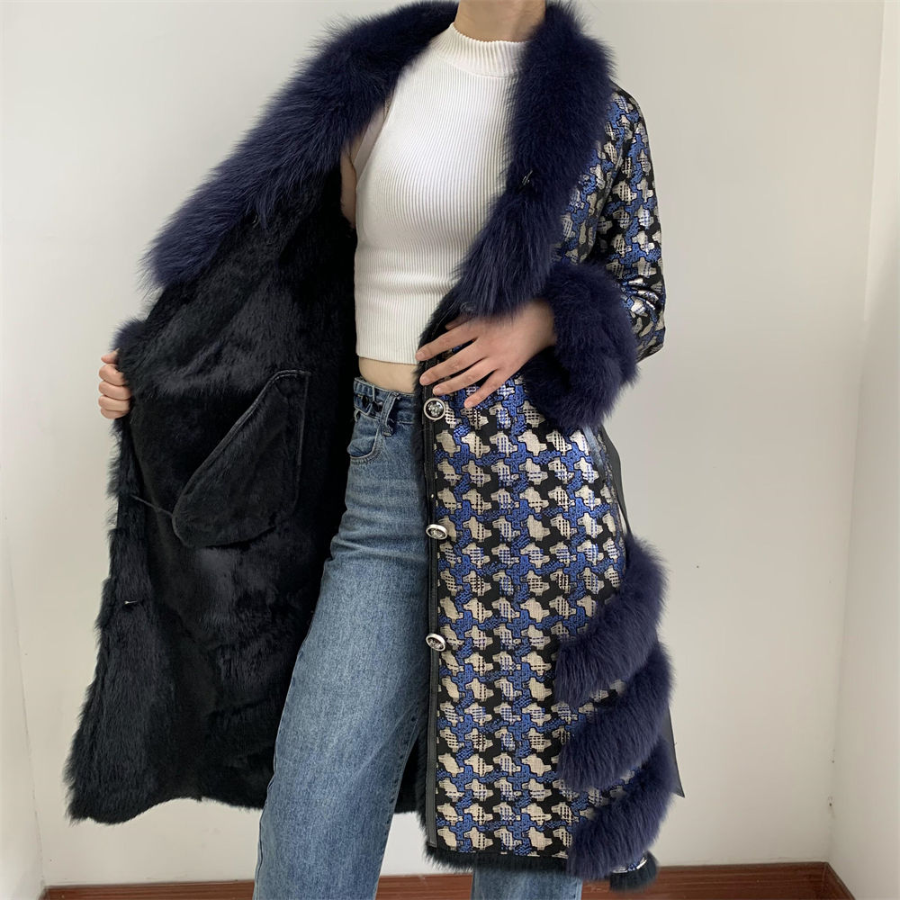 Soft Warm Luxury Wool Double Sided Sheepskin Fur Jacket Winter Women Genuine Sheep Shearling Leather Trench Coat Natalia Home Fashion    Natalia Home Fashion