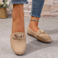 Women's Casual Slip on Mary Jane Shoes Spring Autumn Comfortable Round Toe Solid Soft Sole Flat Loafers