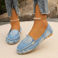 Women Flats Round Toe Thick Bottom Walking Flat Shoes Women New Casual Denim Shoes Spring  Autumn Vintage Chunky Sneakers Women