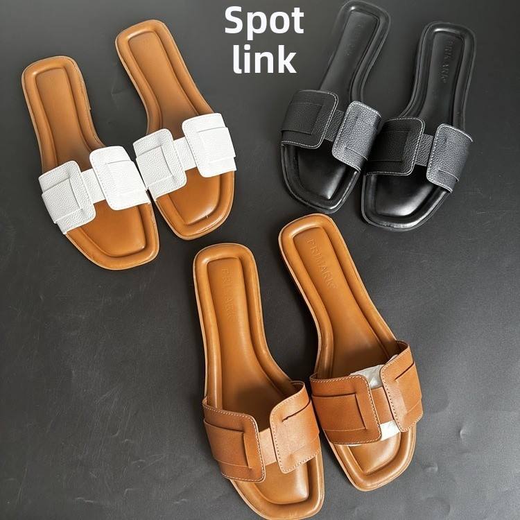 Women's Comfortable Flat Slippers Elegant Office Slides Slip On Beach Bohemian Sandals Shoes - Natalia Home Fashion