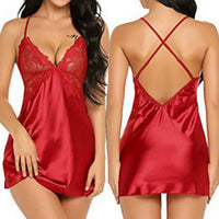 Women Sexy Lace Sling Lingerie Nightwear Robe Baby doll Attractive Sexy Sleepwear Charming Night Dress Sleep Wear
