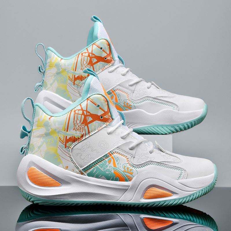 Professional Basketball Shoes Women Anti Slip Cushioning Wear Resistant Breathable Sneakers Outdoor Training Teen Athletic Shoes