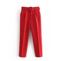 Fashion Ankle Length Suit Pants Office Lady Pencil Pants Spring High Waist Women's Capris Basic Slim Work Trousers