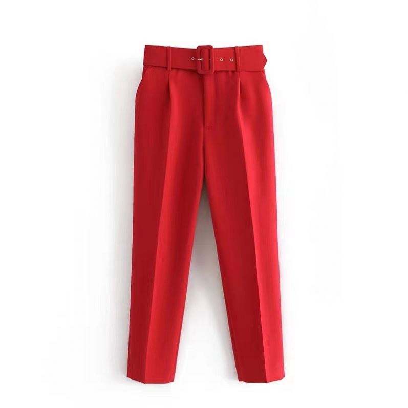 Fashion Ankle Length Suit Pants Office Lady Pencil Pants Spring High Waist Women's Capris Basic Slim Work Trousers