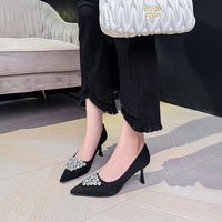 Style High-Grade French High Heels Fashion Rhinestone Wedding Shoes Bridal Shoes