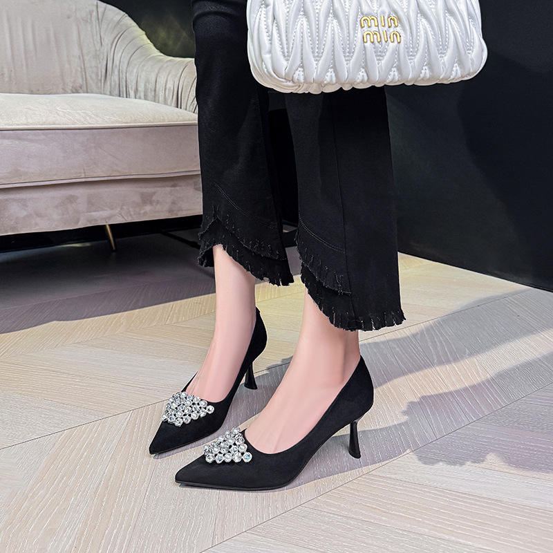 Style High-Grade French High Heels Fashion Rhinestone Wedding Shoes Bridal Shoes