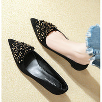 Pointed Toe Thin Heel High Heels Rhinestone Slip-On Commuter Women's Shoes