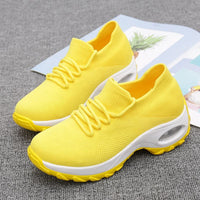 Lightweight Elastic Casual Women's Shoes Increased Height Slip-On Shake Shoes Breathable Comfortable