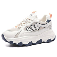 Comfortable Mesh Upper Thick Bottom Women Shoes Fashionable Women's Sport Shoes Breathable Lightweight Slip-Resistant