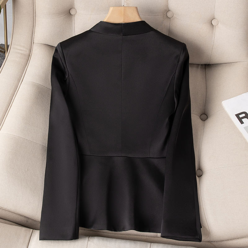 Women's Slim Fit Blazer Suit Fashion Solid Color Single Button Jacket Office Lady Coat and Pants