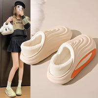 Shoes Ladies' Slippers Winter Footwear Platform Massage Flat Slides Cover Heel Shoes Winter Woman Slipper Platform Slides - Natalia Home Fashion