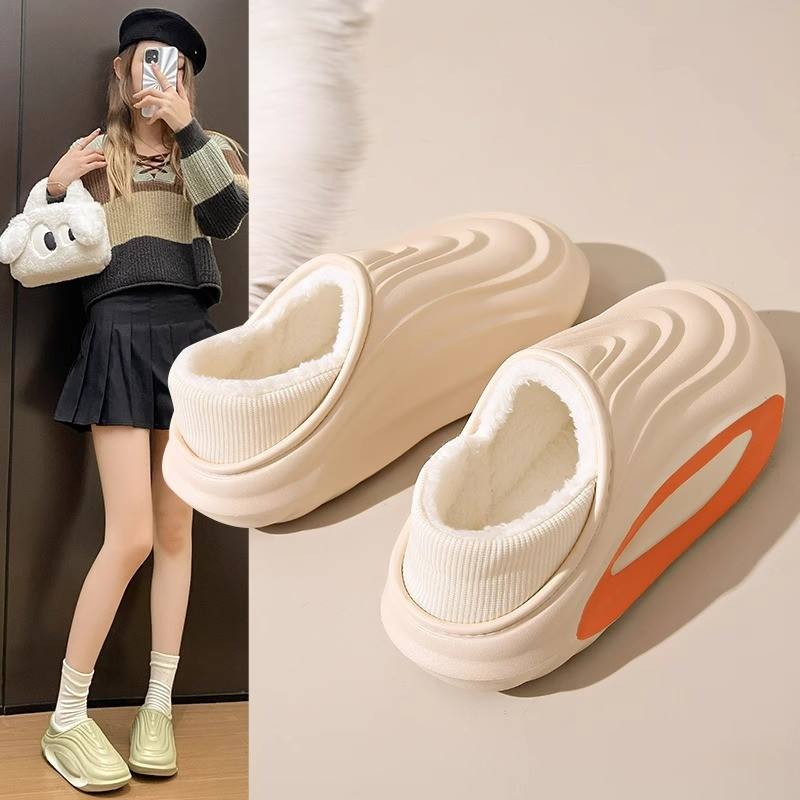 Shoes Ladies' Slippers Winter Footwear Platform Massage Flat Slides Cover Heel Shoes Winter Woman Slipper Platform Slides - Natalia Home Fashion