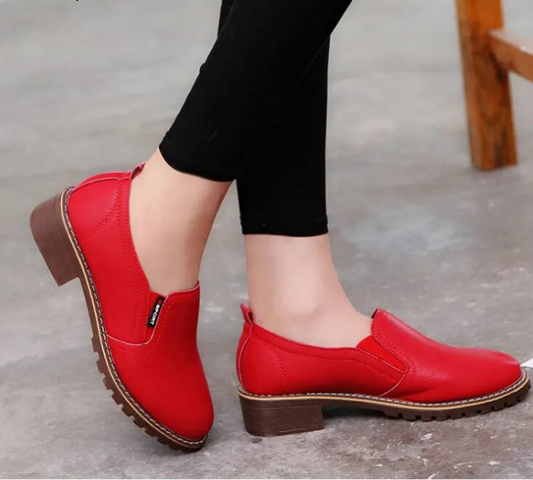 Fashion Women Flat Shoes Round Toe No Lace British Style Thick sole Oxford Shoes Woman casuals