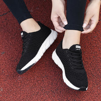 Women Flying Weave Breathable Soft Casual Sneakers Ladies Non-Slip Jogging Shoes Fashion Lightweight Running Shoes