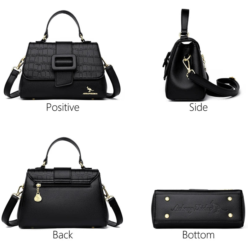 Large Capacity Casual Tote Bag Leather Shoulder Crossbody Bags for Women Designer Handbag