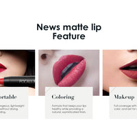 Matte Lipstick many Colors Waterproof Matte Lipsticks Soft Texture Lip Stick Cosmetic Sext Red Nude Lip Makeup