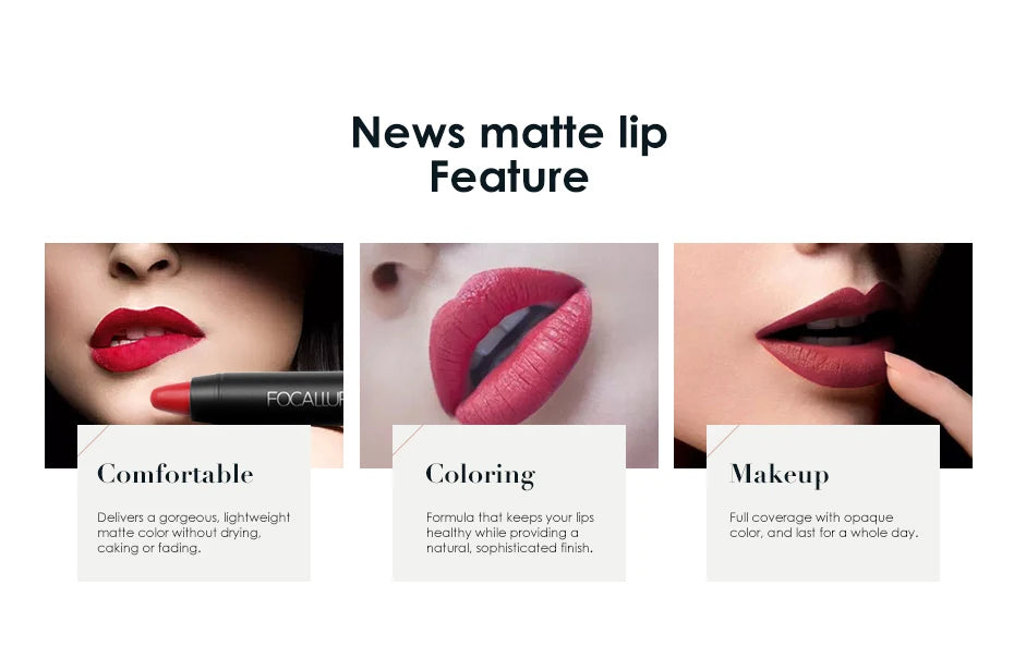 Matte Lipstick many Colors Waterproof Matte Lipsticks Soft Texture Lip Stick Cosmetic Sext Red Nude Lip Makeup