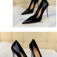 Women 10.5cm High Heels Valentine Pumps Luxury Glossy Stripper Stiletto Wedding Bridal Fetish Shoes