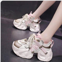 Chunky Sneakers Women Block Style 8cm Platform Lightweight & Versatile Casual Sports