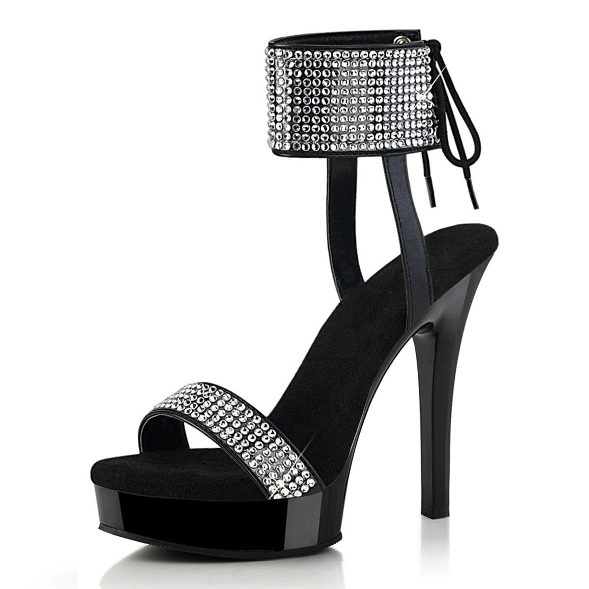 Club 13cm Strip High Heels Exotic Dancer Rhinestone Nightclub Gothic Stripper Pole Dance Fashion Sexy Fetish Full Dress