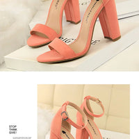 Sexy High Heels Women Pumps Comfort Women Shoes Block Heels Ladies Shoes Buckle Women Heels Female Shoes Women Sandals