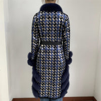 Soft Warm Luxury Wool Double Sided Sheepskin Fur Jacket Winter Women Genuine Sheep Shearling Leather Trench Coat Natalia Home Fashion    Natalia Home Fashion
