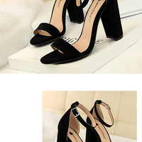 Sexy High Heels Women Pumps Comfort Women Shoes Block Heels Ladies Shoes Buckle Women Heels Female Shoes Women Sandals