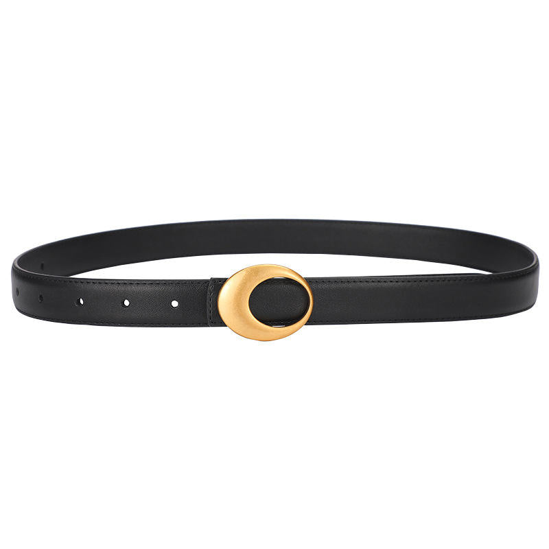 Women's Genuine Leather Belt Fashion Women's Belt Trendy  Cowhide Trendy Belt