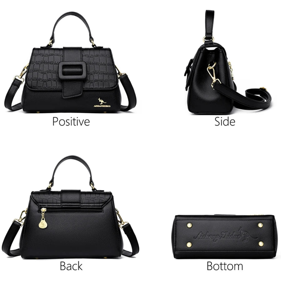 Large Capacity Casual Tote Bag Leather Shoulder Crossbody Bags for Women Designer Handbag