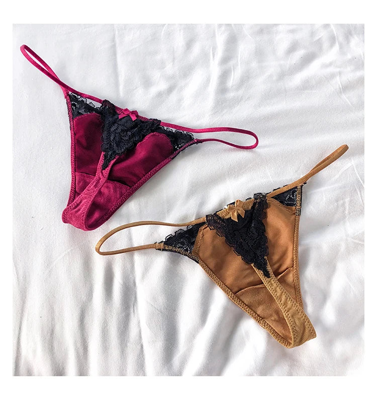 Lace Girls G string Sexy Panties Women Underwear Briefs Hollow Out Thong High Quality Seamless Underpants Lingerie Intimates